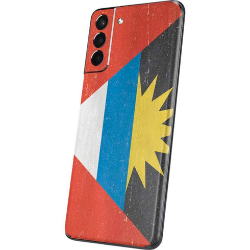 Antigua and Barbuda Flag Distressed Galaxy S21 Plus 5G Skin